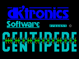 Centipede title screen for ZX Spectrum